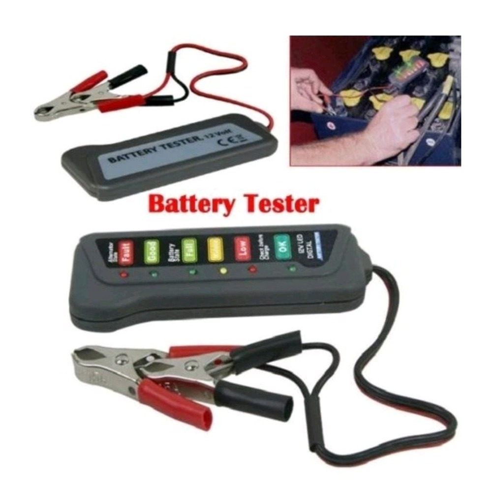 High Quality LED Digital Battery Alternator Tester For Car Motorcycle Trucks 12V